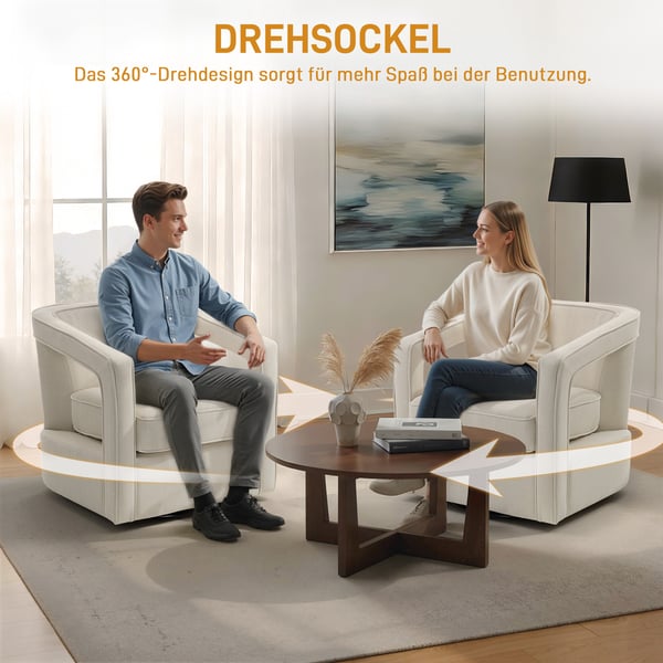 Lepotuoli 77x75x72 cm beige, kangas