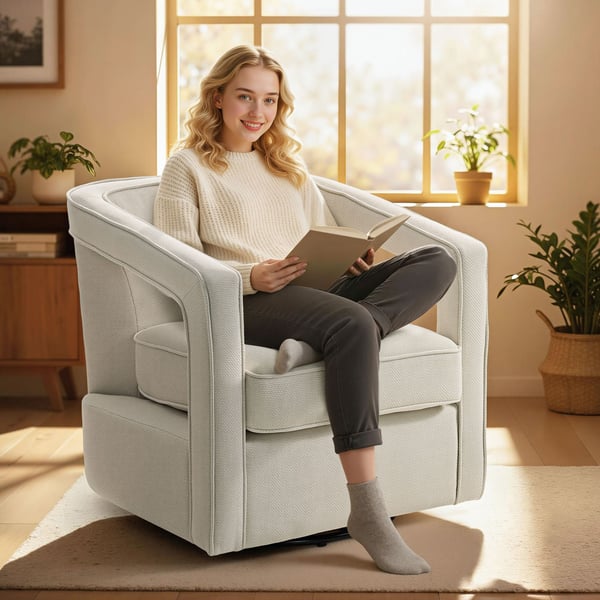 Lepotuoli 77x75x72 cm beige, kangas