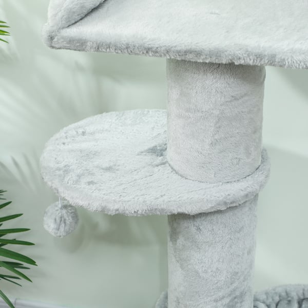Kattetårn, 48x103,5 cm, Lysegrå, Sisal, Plysstof