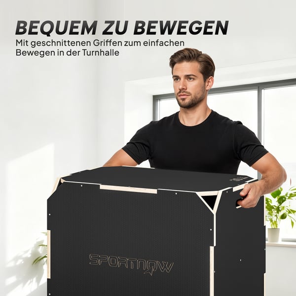 Plyo Box, 76x61x51 cm, Musta, Puu
