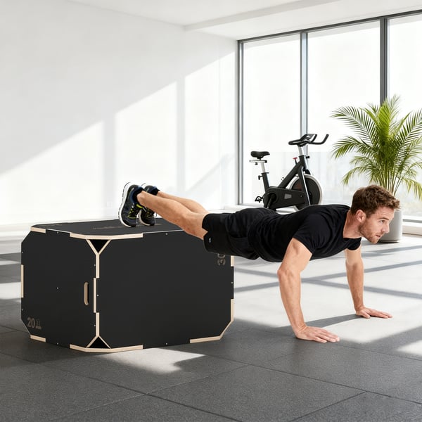 Plyo Box, 76x61x51 cm, Musta, Puu