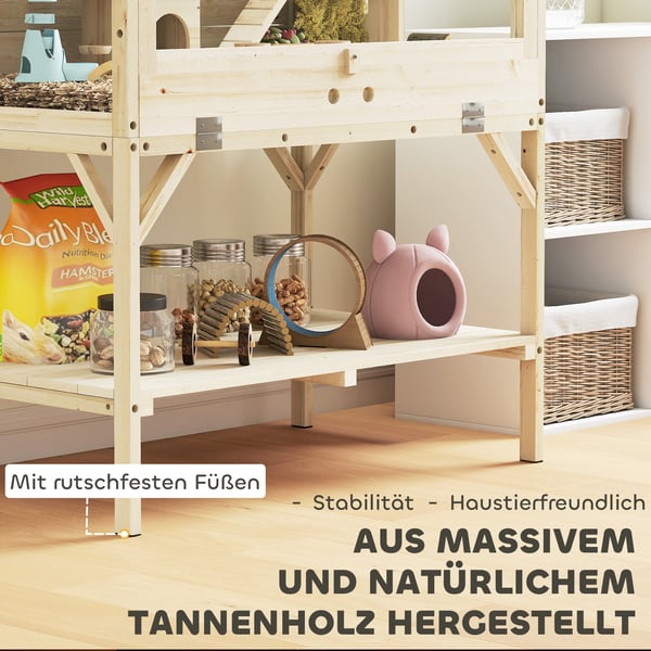 Hamsterbur, 84x53x110 cm, naturtræ, opbevaring