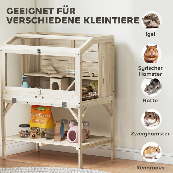 Hamsterbur, 84x53x110 cm, naturtræ, opbevaring