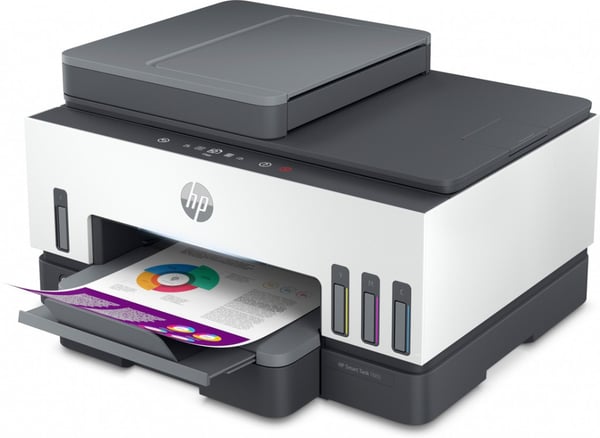 HP Smart Tank 7605 trådlös allt-i-ett-färgskrivare, dubbelsidig utskrift; kopiator, skanner