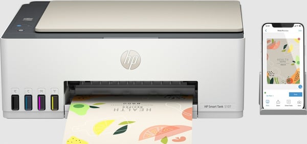 HP Smart Tank 5107 trådlös allt-i-ett färgskrivare, kopiator, skanner