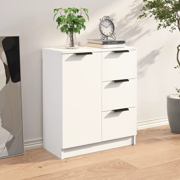 vidaXL Skjenk hvit 60x30x70 cm konstruert tre