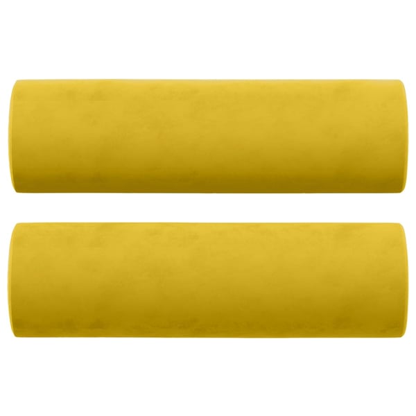 vidaXL 2-personers sofa med pyntepuder 140 cm velour gul