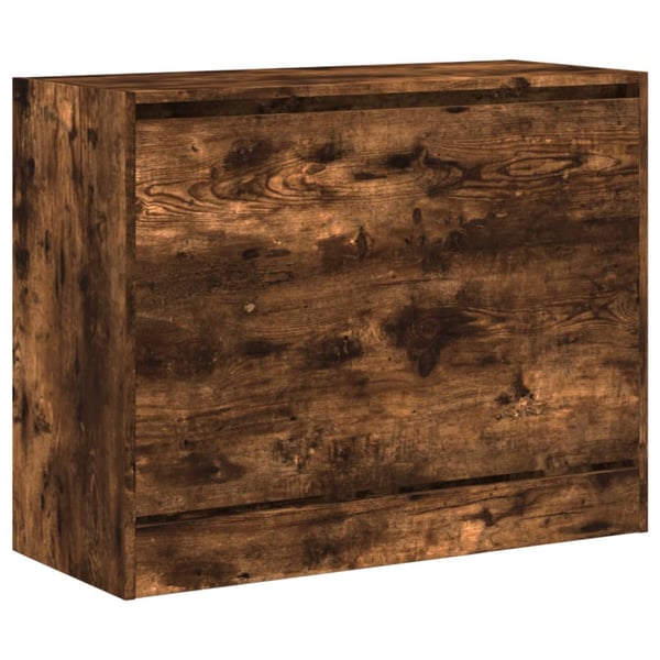 vidaXL Skoskap røkt eik 80x34x63 cm konstruert tre