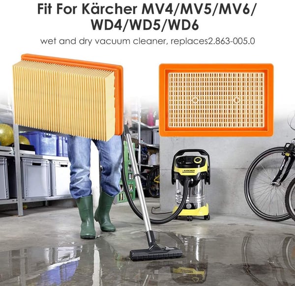 HEPA-filter til Kärcher NT25/NT35/NT45 2-pak