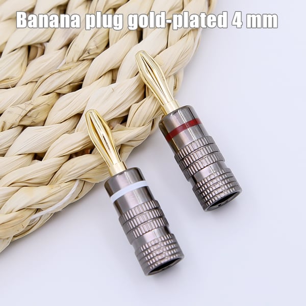 Sett med åtte bananplugger, 4 mm 16-pack