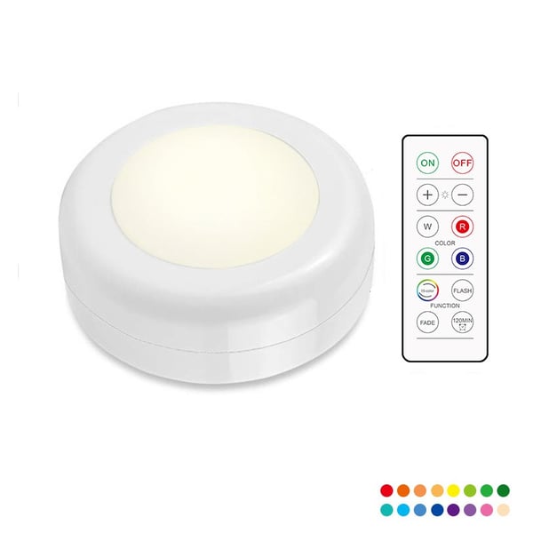 LED spotlight med fjernkontroll 2-pack