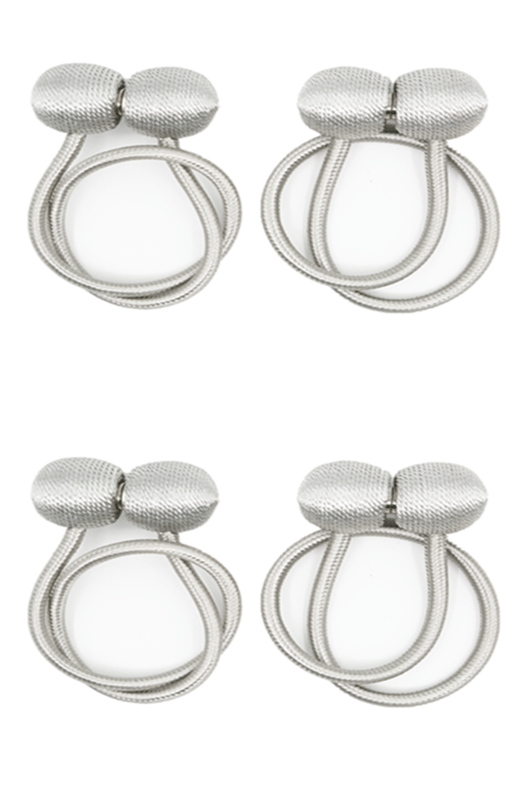Magneettinen verhoteline hopeanharmaa 4-pack Magneettinen verhoteline hopeanharmaa 4-pack