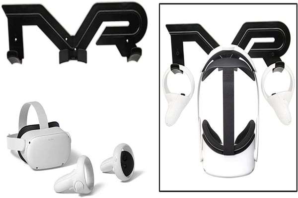 VR vægmonteret opbevaringsstativkrog til Oculus Quest 1/2/Rifts Sort