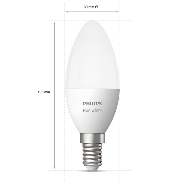 Hue White E14 Crown 2-pack