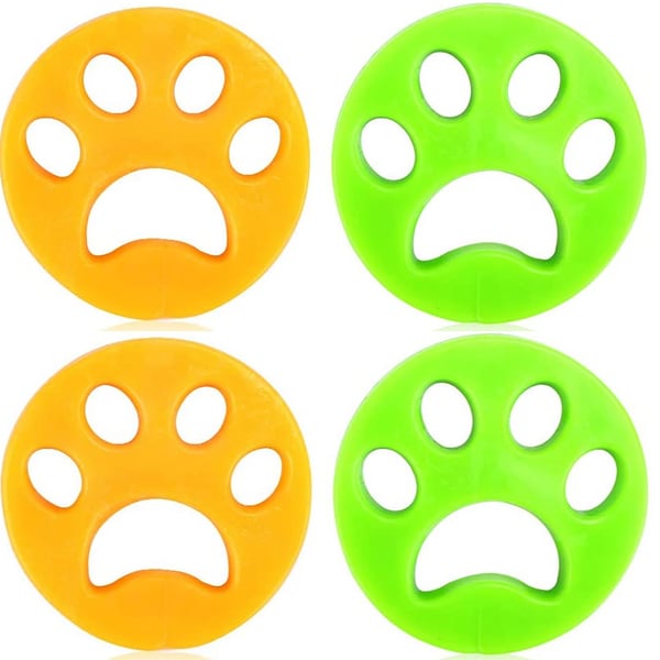 Pelsfjerner til tøj - fjerner hunde- og kattehår Grøn/Gul 4-pack