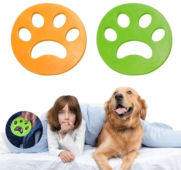 Pelsfjerner til tøj - fjerner hunde- og kattehår Grøn/Gul 4-pack