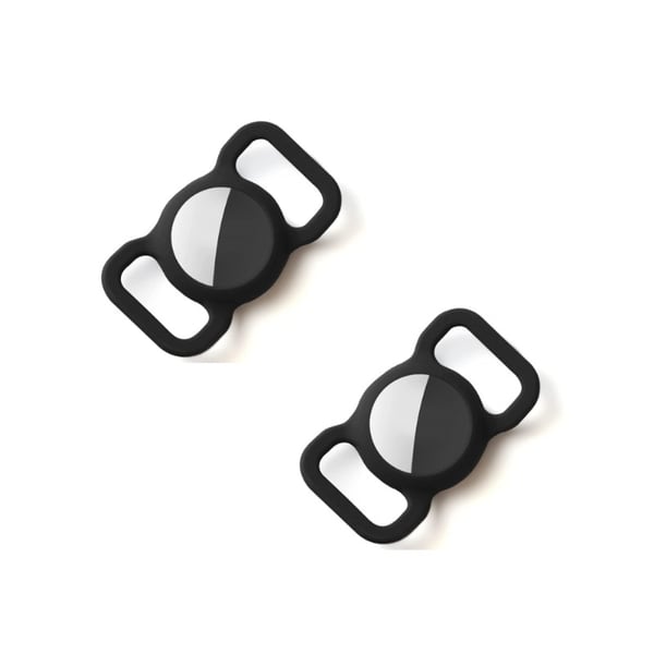 AirTag-kuori koiran kaulapantaan silikoni musta 2-pack