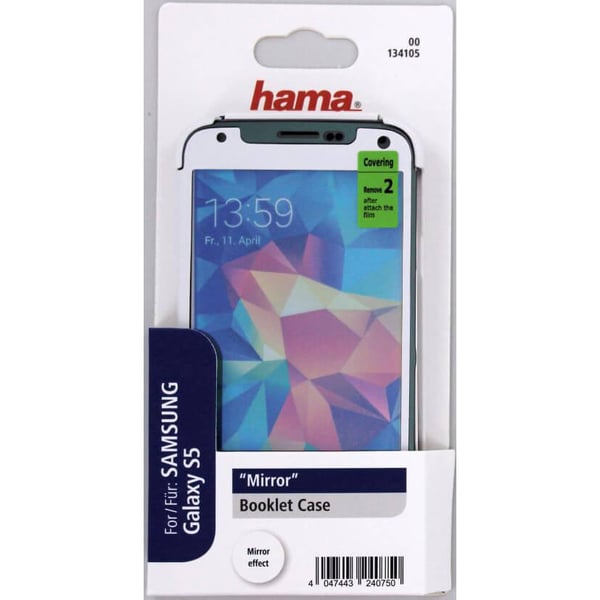 HAMA Samsung Galaxy S5 Booklet Mirror med Touchvindue Hvid