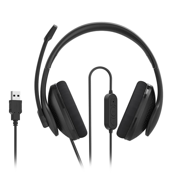 Headset PC Office Stereo Over-Ear HS-USB300 V2 Svart