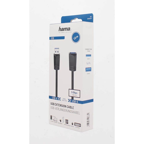 Kabel USB-forlenger 3.0 5 Gbit/s 1.5m Svart