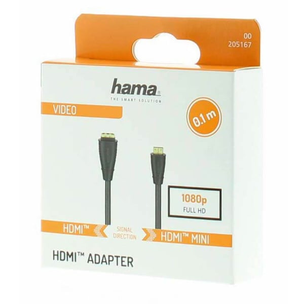 Adapter HDMI Typ C-A Han-Hun Guldbelagt Sort