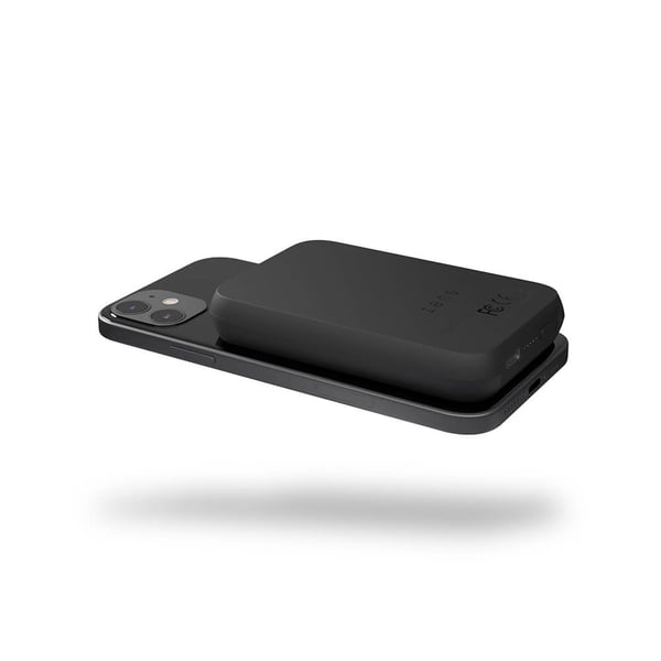 Magnetisk Qi Powerbank One Side 4000mAh Sort