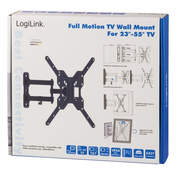 Veggmontert TV 23-55" Tilt/vinkelstang