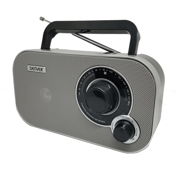 Analog FM-radio Grå og svart