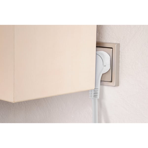 Förlängningskabel Jordad 5.0m Vit