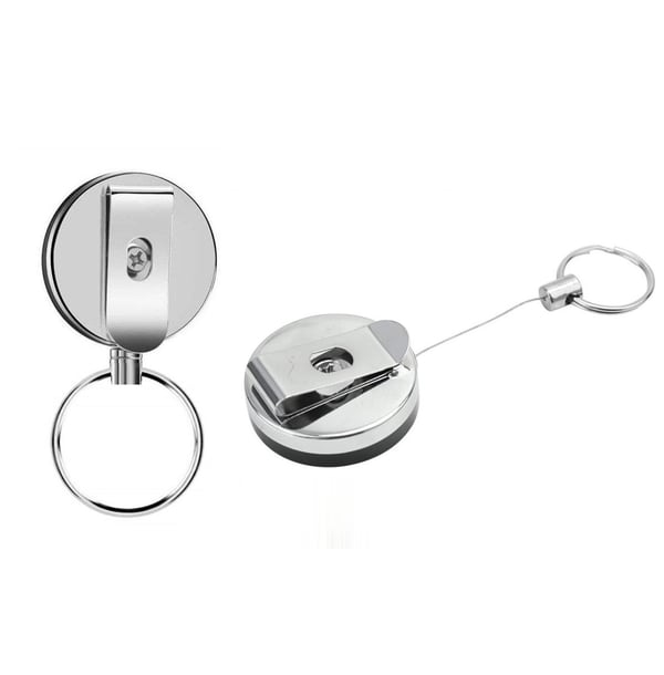 Uttrekkbar nøkkelring med jojo-funksjon og snor, 62 cm 2-pack