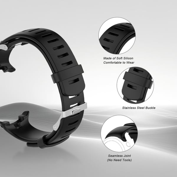 Kellon ranneke Suunto D4/D4i Novolle, 2 eri pituutta Black