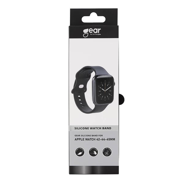 Watcharmbånd Silikone Apple Watch 42/44/45mm Sort