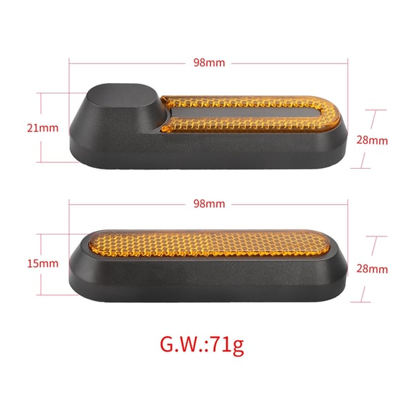 4-paknings reflekterende navdeksel for Xiaomi M365, PRO, PRO 2 og 1S - Beskyttelse og synlighet for elektriske scootere Orange