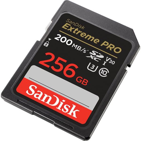 SDXC Extreme Pro 256GB 200MB/s UHS-I C10 V30 U3
