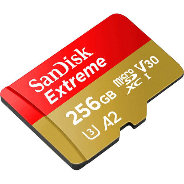 MicroSDXC Extreme 256GB 190MB/s A2 C10 V30