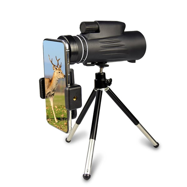 Monokulært teleskop 12×50 Zoom BAK4 Prism Black