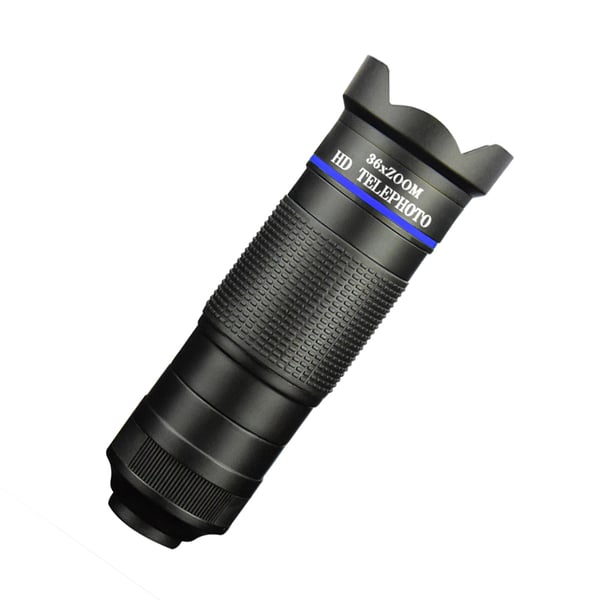 36X HD teleobjektiv for mobiltelefon Black
