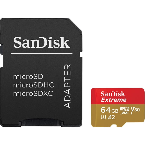 MicroSDXC Extreme 64GB 170MB/s A2 C10 V30