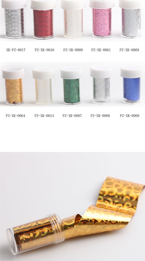Kynsifolio 10 rullaa MultiColor