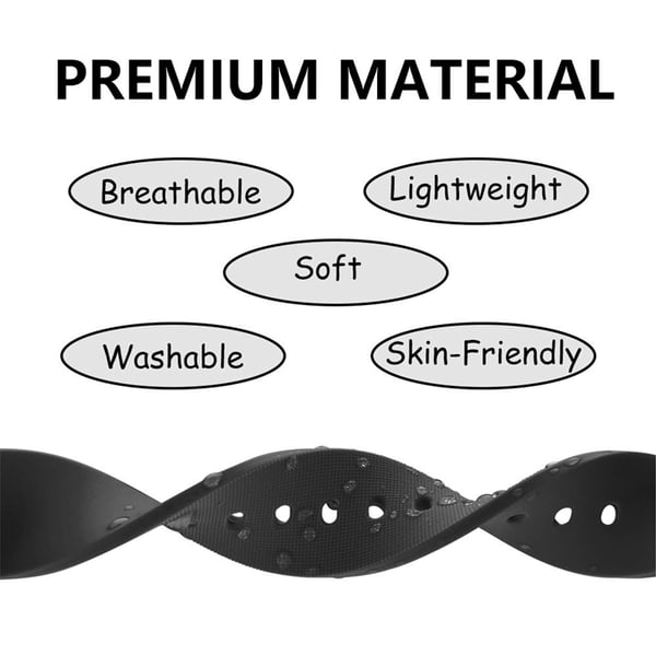 Universell klokkerem - 16 mm i silikon Black