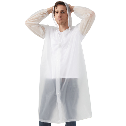 Sadetakki hupulla Transparent L