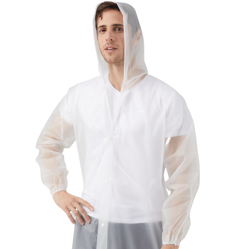 Sadetakki hupulla Transparent L