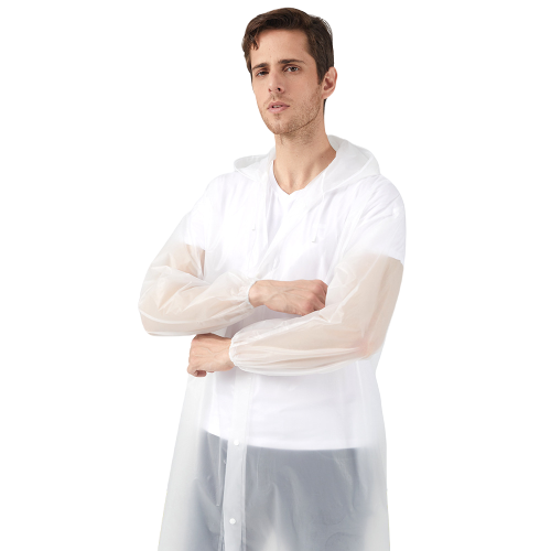 Sadetakki hupulla Transparent L