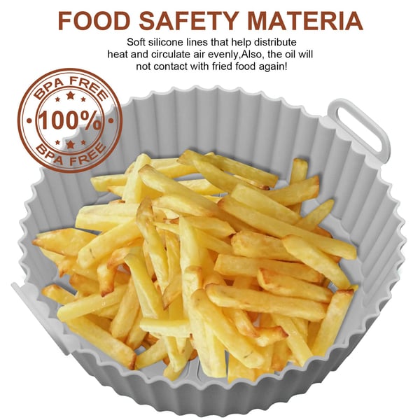 Air Fryer Silikoni Bowl Grey 3.6-7.2 l