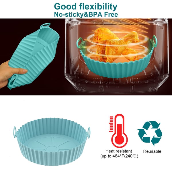 Air Fryer silikonbolle Turquoise 3.6-7.2 l