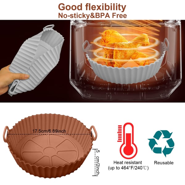 Air Fryer silikonbolle Brown 3.6-7.2 l