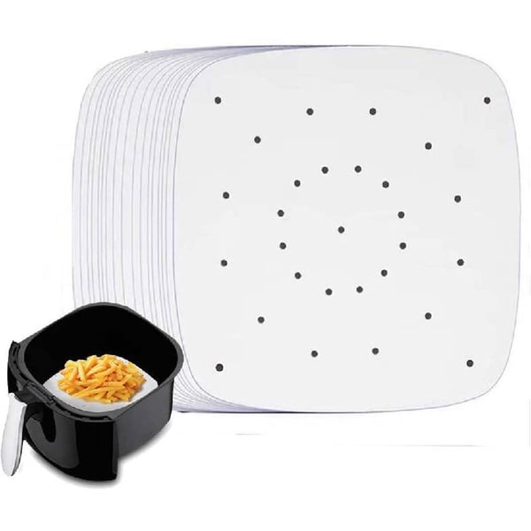 Air Fryer engangspapir firkantet 18 cm 100-pak White