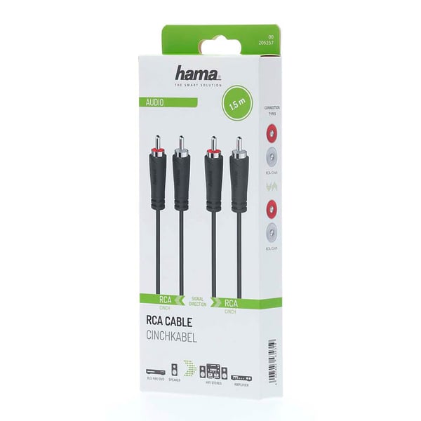 Cable Audio 2 RCA Plugs - 2 RCA Plugs 1.5m