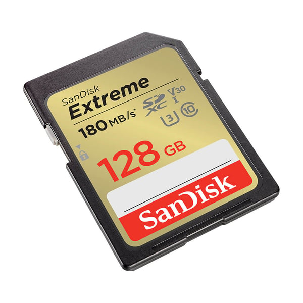 SDXC Extreme 128GB 180MB/s UHS-I C10 V30 U3