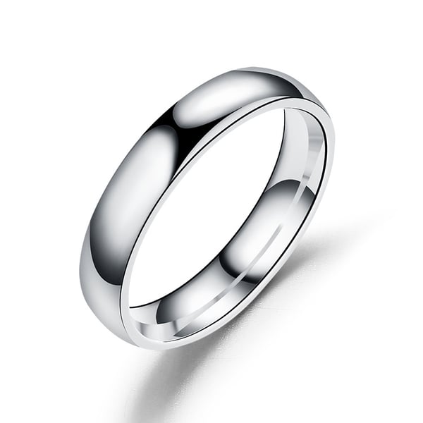 Enkel design ring i rustfritt stål Silver